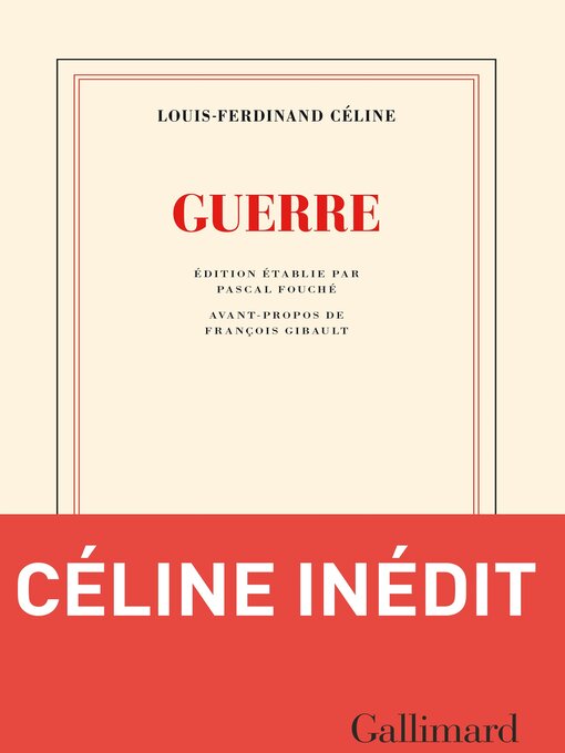 Title details for Guerre by Louis-Ferdinand Céline - Available